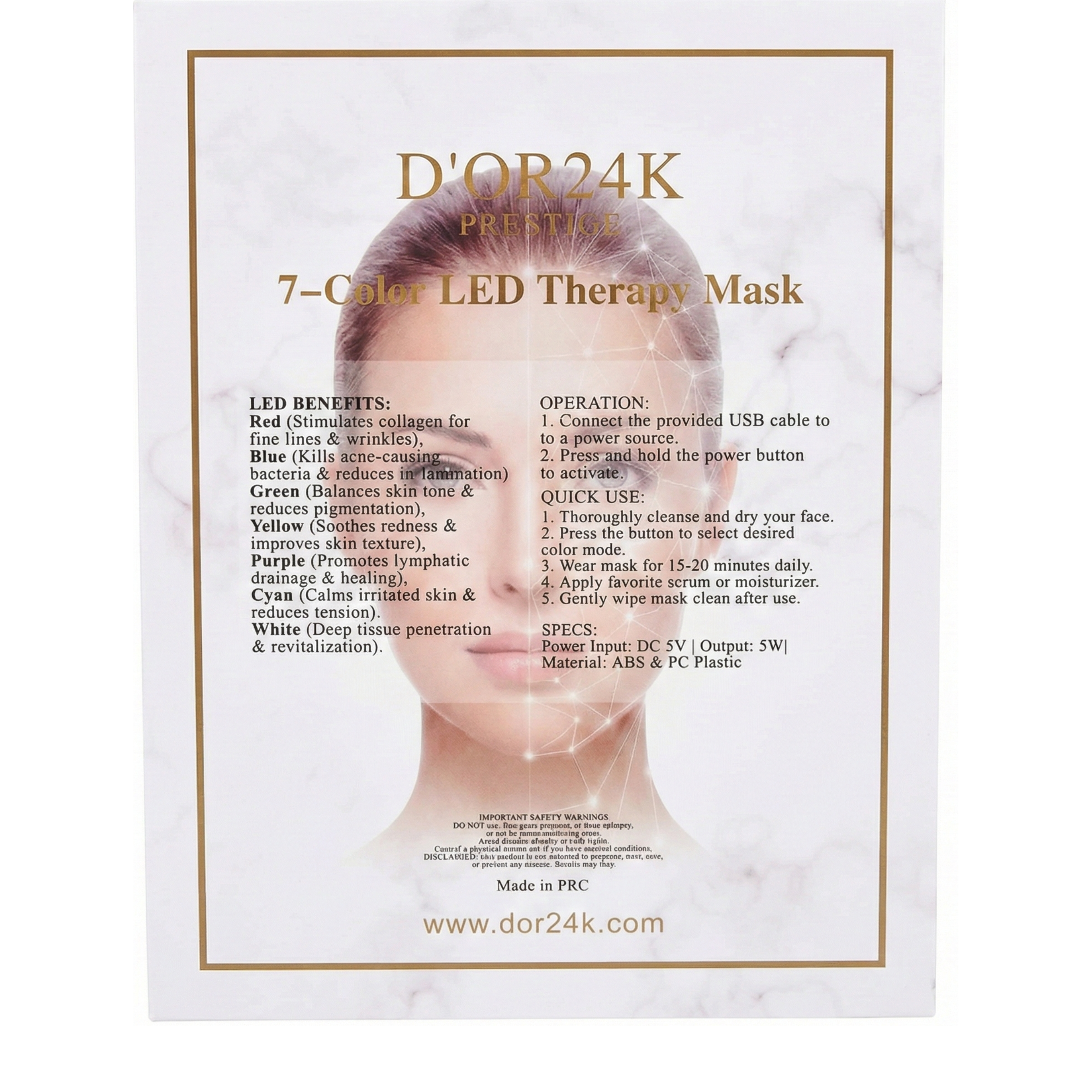 7-Color LED Therapy Mask