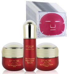 Dermatox Collection with 18-in-1 Red Caviar Anti-Aging Face & Eye Mask Set