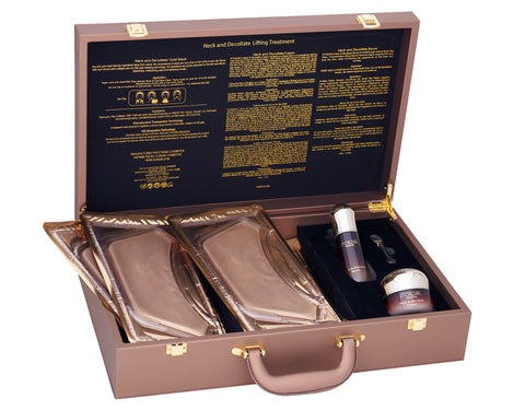 Neck and Décolleté Collection Serum, Cream & Gold Neck Decollate Lifting Treatment Mask Set